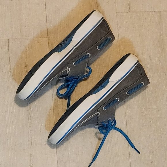 Men's Sperry Top Sider Grey/White Denim Washed Sneakers. Size 9.Good Condition - Picture 14 of 16